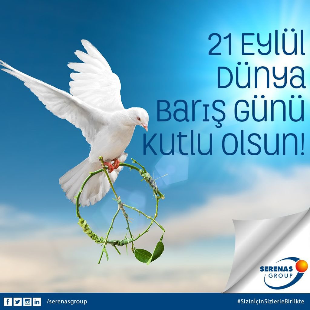 SerenasGroup's tweet image. Birlikte daha adil, sürdürülebilir ve eşit bir dünya inşa edebiliriz. 21 Eylül #DünyaBarışGünü kutlu olsun! 🕊🌐

#serenas #serenasgroup
#theseed #glevents