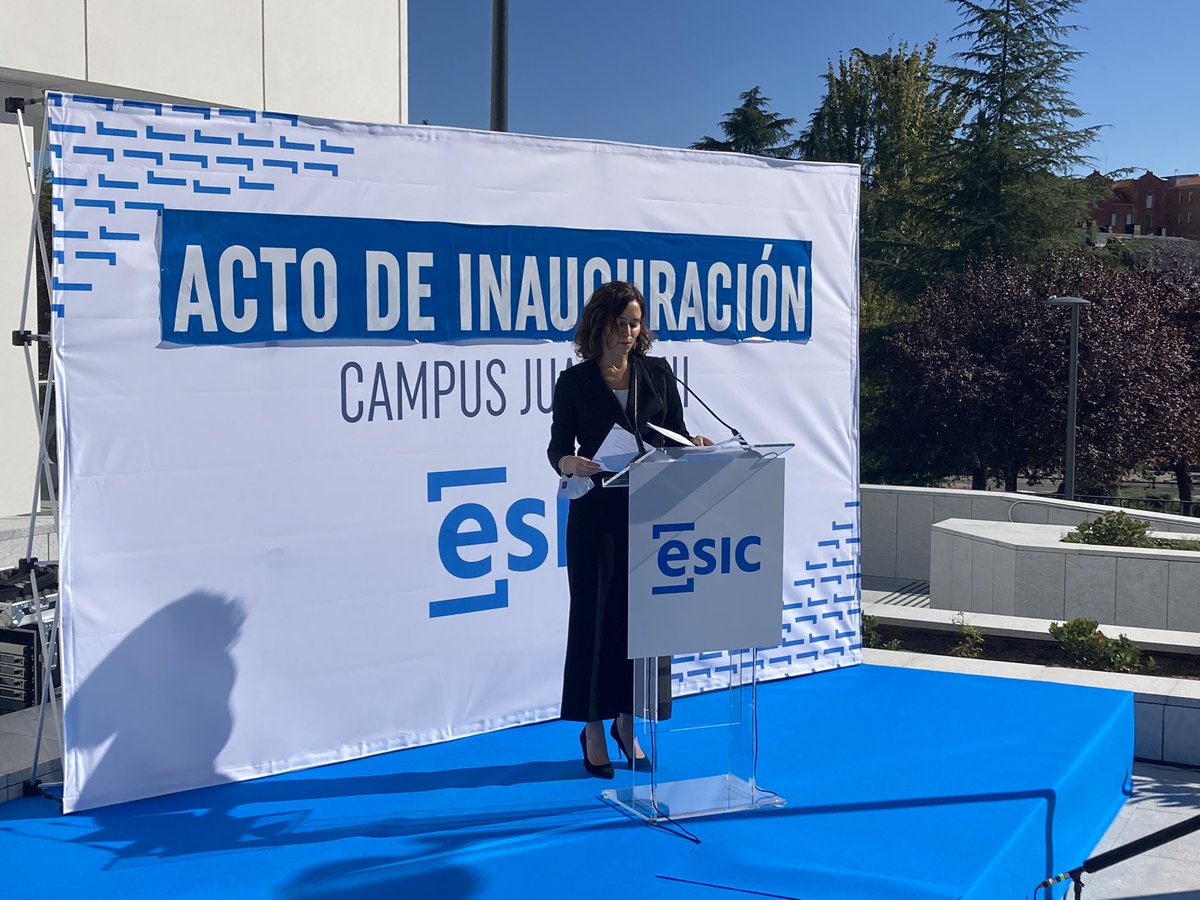 .<a href="/IdiazAyuso/">Isabel Díaz Ayuso</a>: “Este campus es fiel reflejo de la sociedad madrileña: abierta, comprometida y alegre” #ESICCampusJuanXXIII