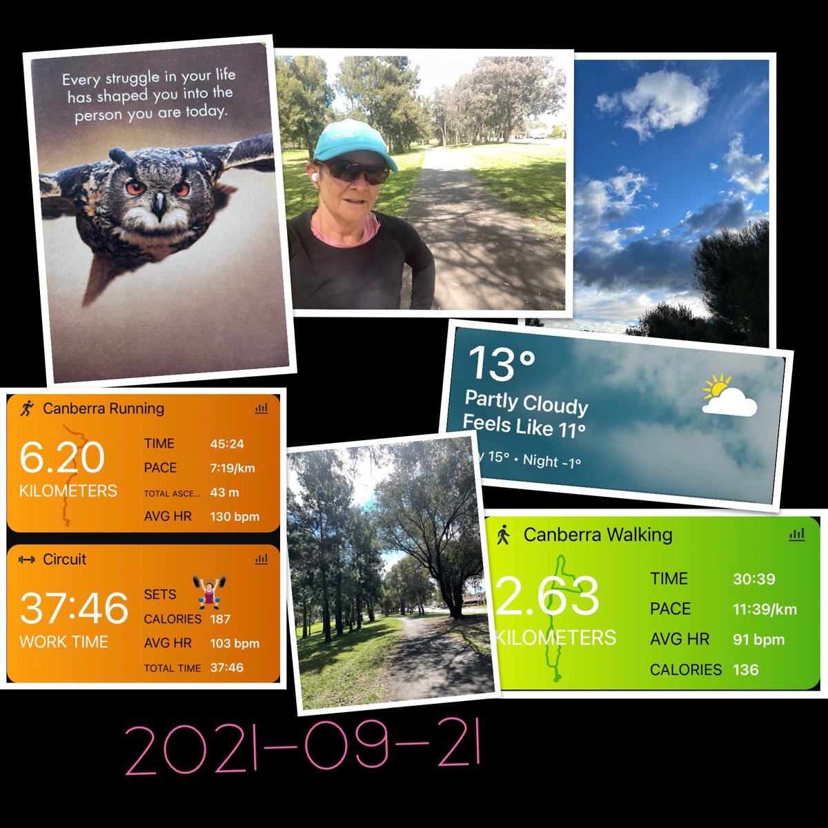 cathyn61's tweet photo. Day 182 #runstreakreboot #atleastamileeveryday  #8020trainingwk4

Today: 6.2km easy run
Total since 24/3/21: 1,111.7km
M7C2S2 workout
Afternoon walk: 2.63km

Enjoyed this morning’s workout which really focuses on the upper body. An easy run at lunchtime in very breezy conditions. https://t.co/SLeNLy8BQo
