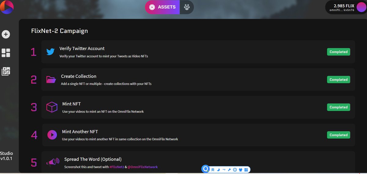 yongjia49's tweet image. Twitter makes NFTs very fast and the experience is very silky. I look forward to the project team to develop more functions. I will keep following up. Screenshot this and tweet with #FlixNet2 &amp;amp; @OmniFlixNetwork