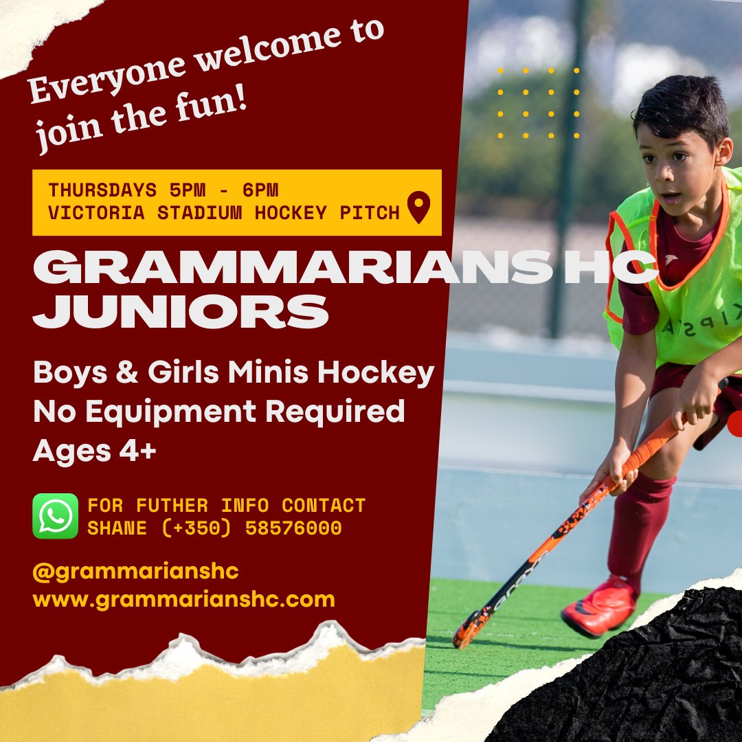 Grammarians Junior Hockey every Thursday 5 - 6pm! Come down and get involved, boys &amp; Girls ages 4+ and no equipment needed! 🏑 🏆 Everyone welcome! For more information contact <a href="/Shampy887/">Shane Ramagge ©</a> #juniorhockey #youth #fieldhockey #grammarianshc #estotestabiles