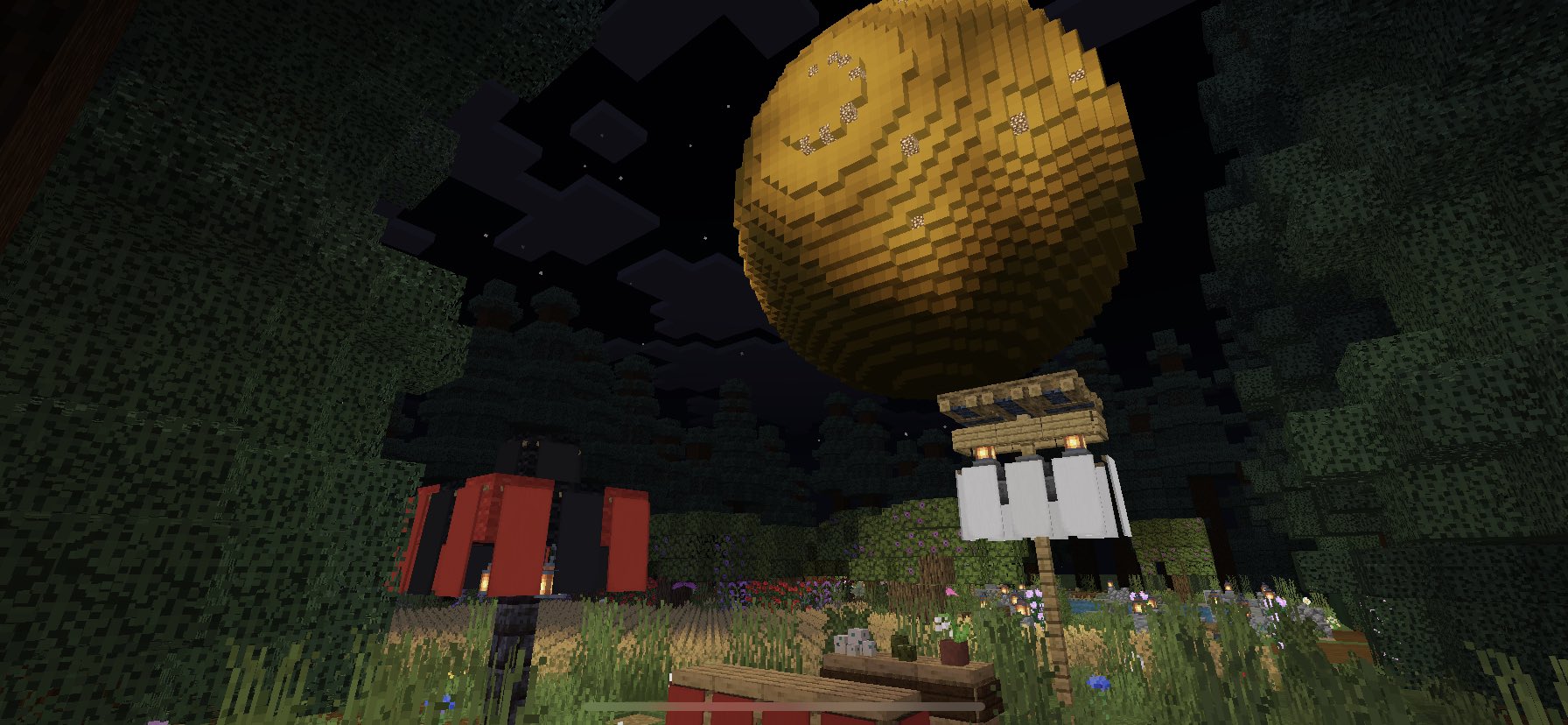 麦レモン 十五夜なんで満月作りました マイクラ建築 マイクラ建築コミュニティ 十五夜 バニラ建築学部 Minecraft建築コミュ Minecraft T Co Udt5javxhj Twitter