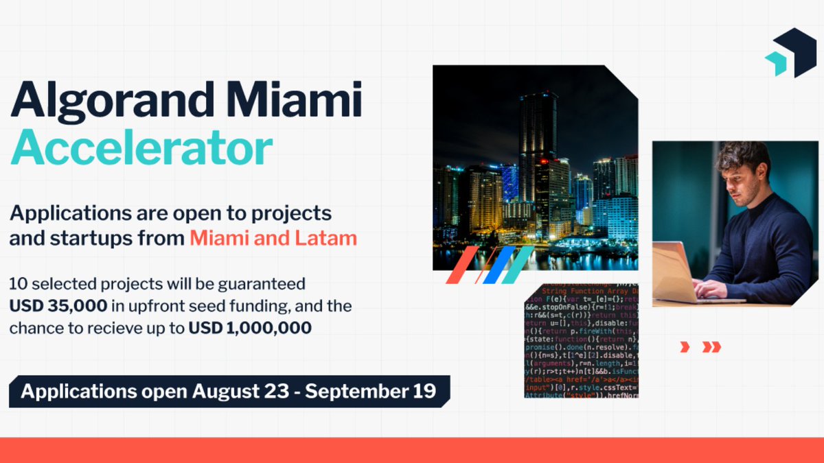 Benedetto (@benedettobio) on Twitter photo I will be representing <a href="/FolksFinance/">Folks Finance</a> as a successful startup from the <a href="/algorandeurope/">Algorand Accelerate</a> during the <a href="/AlgorandMiami/">Algorand Miami Accelerator</a> program, organized by <a href="/rokk3r_inc/">@Rokk3r_inc</a>, <a href="/AlgoFoundation/">Algorand Foundation</a>, and <a href="/borderless_cap/">Borderless</a>. I look forward to meeting you all! The registrations have been extended until October 17th. I will be representing <a href="/FolksFinance/">Folks Finance</a> as a successful startup from the <a href="/algorandeurope/">Algorand Accelerate</a> during the <a href="/AlgorandMiami/">Algorand Miami Accelerator</a> program, organized by <a href="/rokk3r_inc/">@Rokk3r_inc</a>, <a href="/AlgoFoundation/">Algorand Foundation</a>, and <a href="/borderless_cap/">Borderless</a>. I look forward to meeting you all! The registrations have been extended until October 17th.