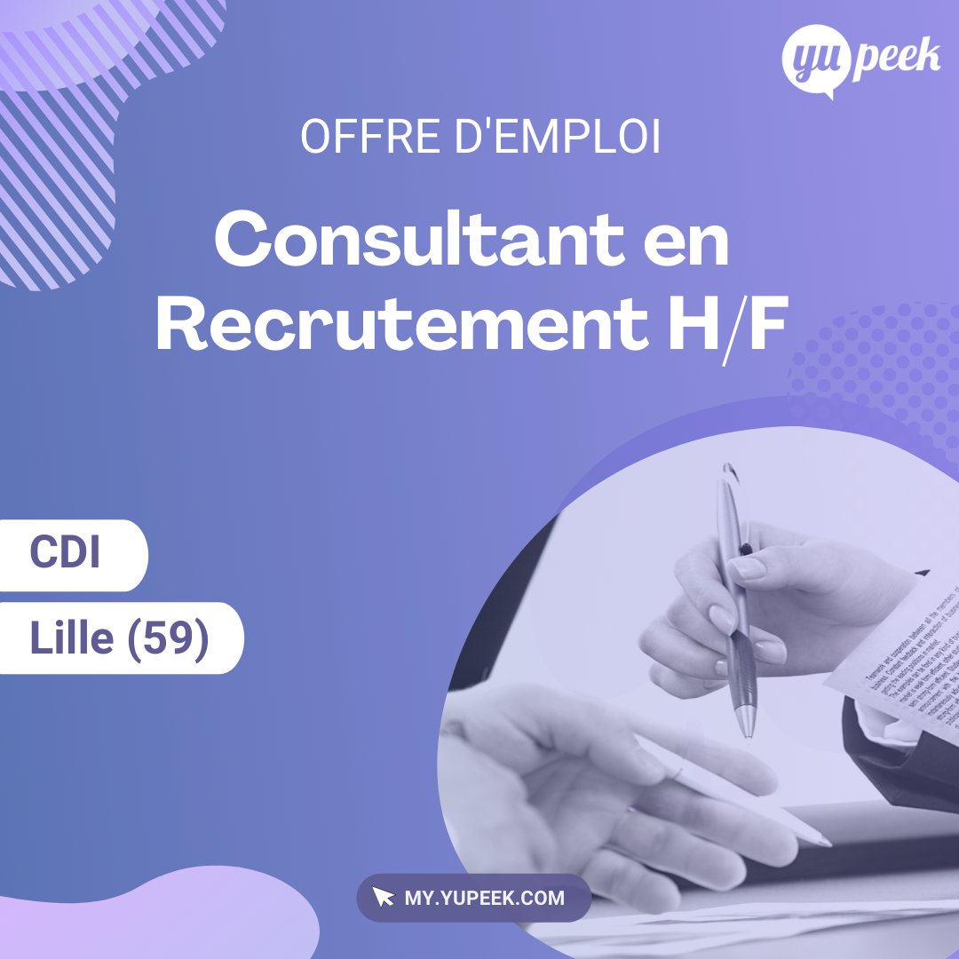 💼 [OFFRE D'EMPLOI]

En recherche d'un #CDI, en tant que consultant(e) en #recrutement à #Lille ?

📢 Alors rejoins @Spring_FR, un cabinet de conseil en recrutement et intérim !

🖱 Pour postuler, c'est par ici : my.yupeek.com/offres/785612/

#jobalert #icicarecrute #offredemploi