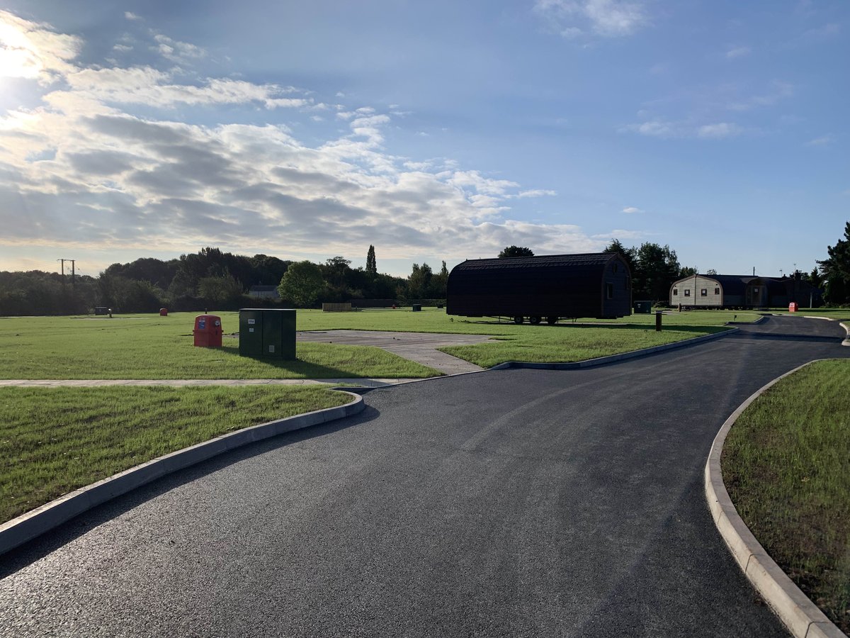 CLSconstruct's tweet photo. The grass growth is incredible at Sundown. The first lodges are being positioned this week as well. #clscivilengineering #clsdemolition #clsconstruction #clssurvey https://t.co/J3YgPJCFLS