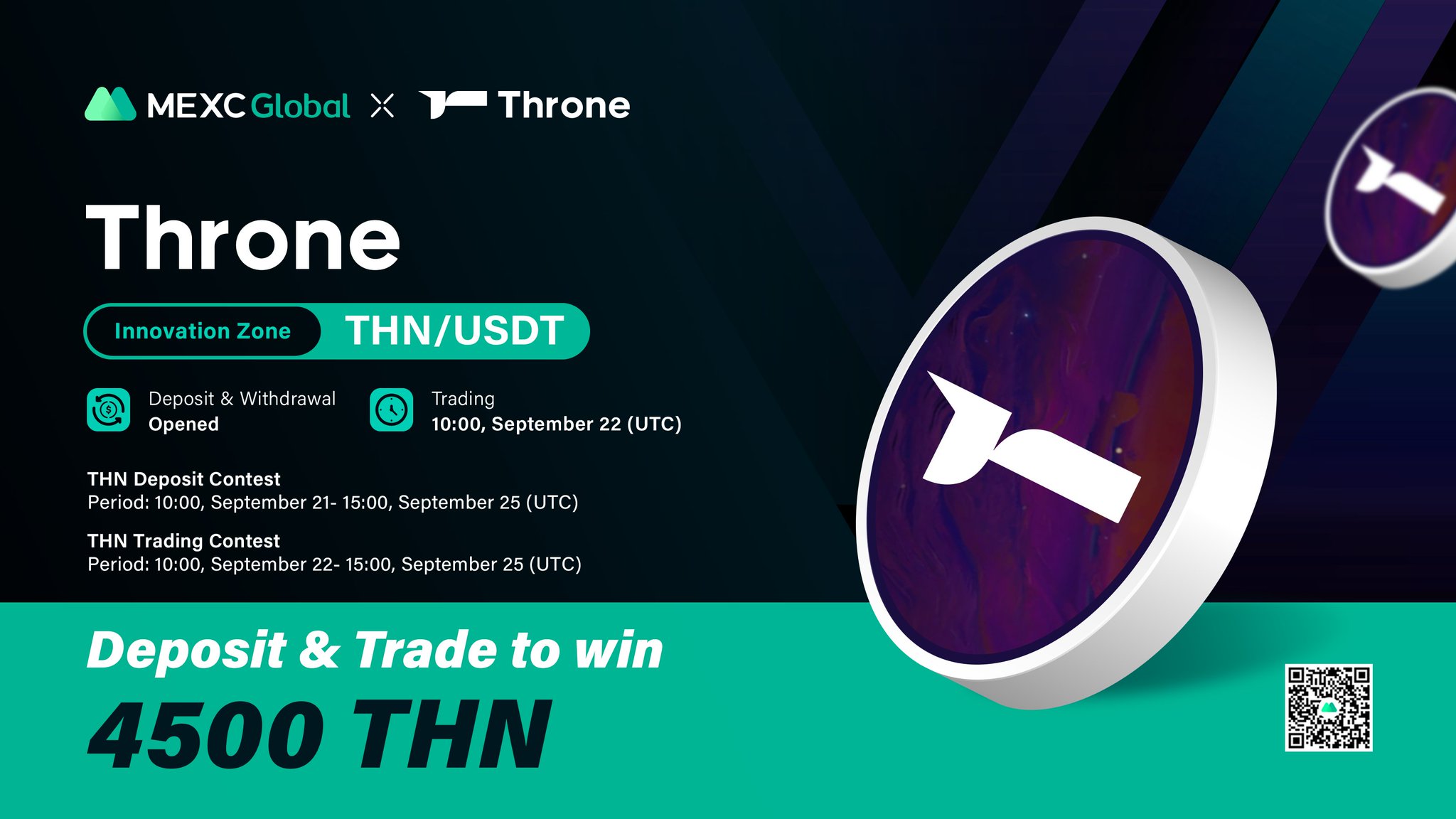 MEXC Global on Twitter "MEXC will list THN ThroneNFT in the