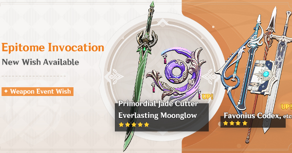 G8_Genshin's tweet photo. The new Epitome Invocation is here βοΈπ
This banner features a new 5-star catalyst weapon, the Everlasting Moonglow π It will also feature the Primordial Jade Cutter for those looking to equip their sword users π
#GenshinImpact #EpitomeInvocation #EverlastingMoonglow #Game8 https://t.co/b0iLqKpfFK