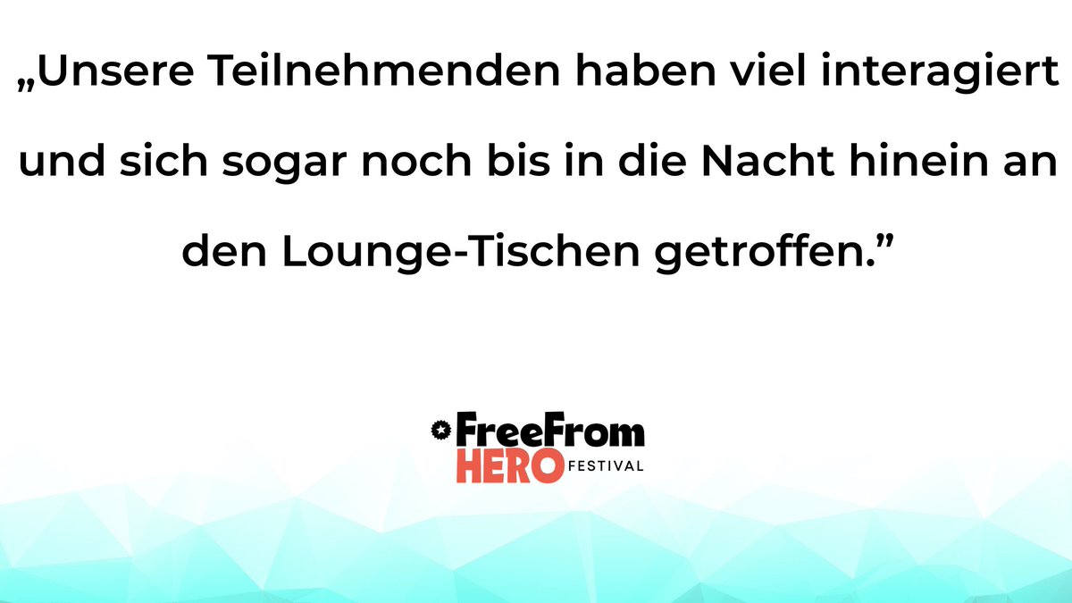 𝐇𝐨𝐰 𝐭𝐨 𝐨𝐫𝐠𝐚𝐧𝐢𝐳𝐞 𝐚 𝐝𝐢𝐠𝐢𝐭𝐚𝐥 𝐟𝐞𝐬𝐭𝐢𝐯𝐚𝐥

Wie weitreichend die Möglichkeiten von #Digitalevents sind, berichten die Veranstalter:innen des FreeFrom Hero Festival u.a. in der Case Study.
#eventprofs #DigitalTransformation 

blog.eventinc.de/digitales-fest…...
