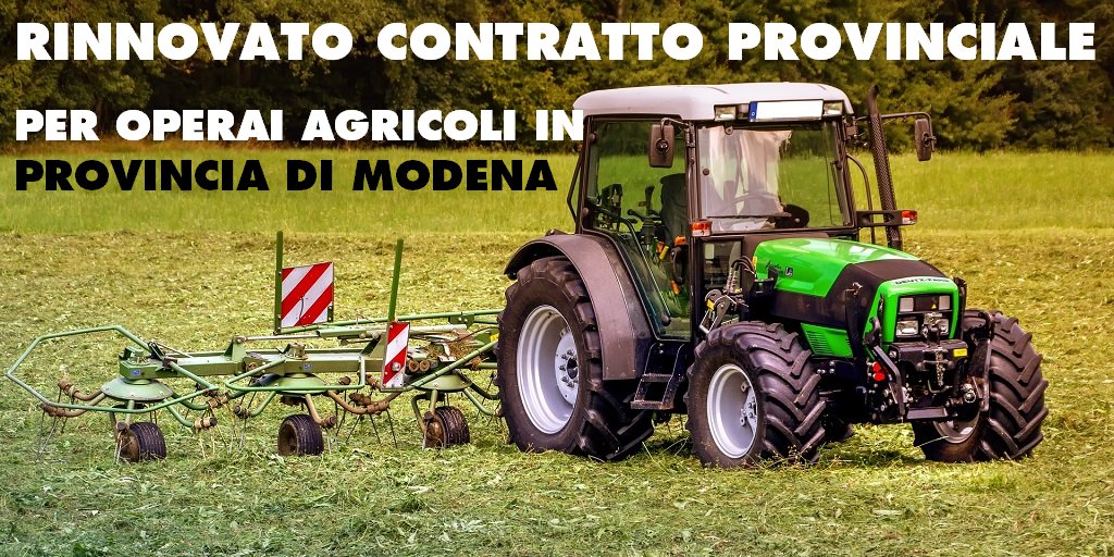 🟥 A MODENA RINNOVATO IL CONTRATTO PROVINCIALE PER OLTRE 10 MILA OPERAI AGRICOLI
Dopo quasi due anni di trattativa il contratto sarà valido fino al 31/12/2023
I contenuti del rinnovo 👉 bit.ly/2XDevRG

<a href="/FlaiCgilModena/">Flai-Cgil Modena</a> <a href="/ERCGIL/">CGIL Emilia-Romagna</a> <a href="/flaicgil/">Flai Cgil nazionale</a> <a href="/cgilnazionale/">CGIL Nazionale</a> <a href="/ERCGIL/">CGIL Emilia-Romagna</a> <a href="/ufranciosi/">Umberto Franciosi</a>