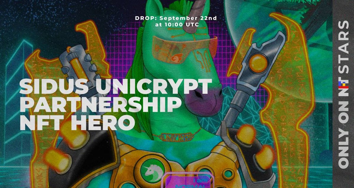 3 LEGENDARY UPGRADES GIVEAWAY!💥 

To qualify:
1.Follow <a href="/galaxy_sidus/">SIDUS HEROES</a> and <a href="/UNCX_token/">UNCX Network</a>
2.Tag 3 friends
3.RT with the following link: nftstars.app/en/nft/0x0ffa8…
4.Join discord.gg/PGD4bq7jE4
3 winners will be selected in 48 hours!
#NFTdrops #NFTGiveaway #NFT #NFTS #NFTART #SIDUS