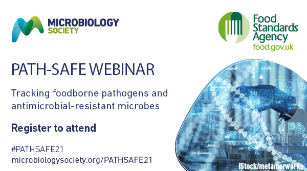 MicrobioSoc's tweet image. Interested in research focusing on foodborne pathogens and #AntimicrobialResistance? Register to attend our #PATHSAFE21 webinar, organised in collaboration with @foodgov as they discuss ways to track foodborne pathogens. microb.io/2XJhWqD