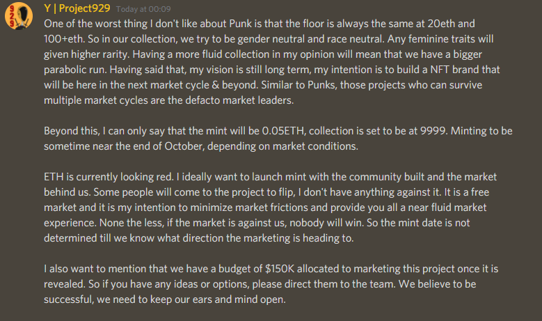 9iceSOL's tweet photo. I talked about #Project929 yesterday, it was at 900 members, Now at 3600 members . Join their discord as I believe there is a big potential here. A lot of well known #NFT collectors are already in this space. And Devs have strong experience in marketing.
https://t.co/UeCdHLY2cJ https://t.co/sppJDqbdWb