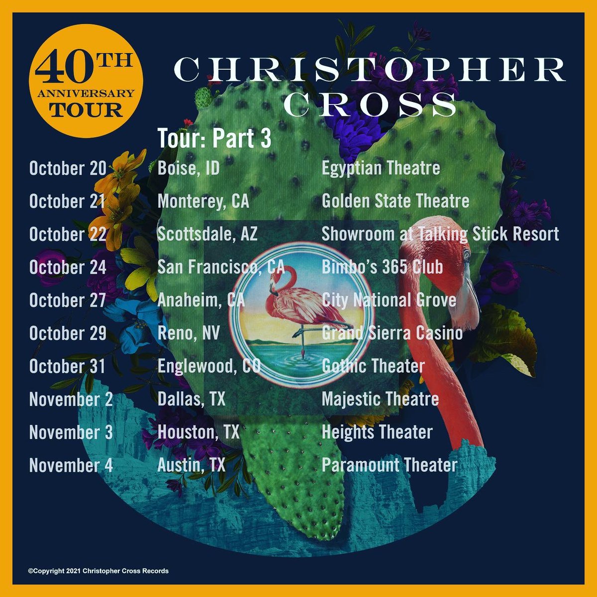 itsMrCross's tweet photo. The #40thAnniversaryTour is on the road through November 4th. Please join us! https://t.co/QVCtQRNJHd