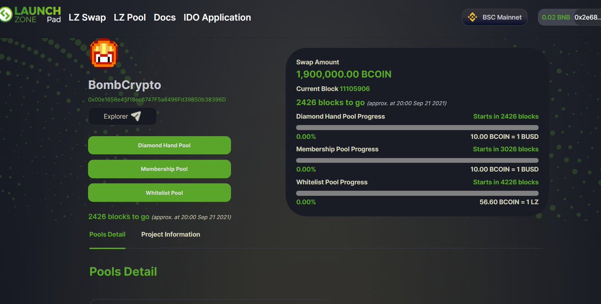 😋Everything is ready !

#BombCrypto #LZPad #LaunchZone #IDO