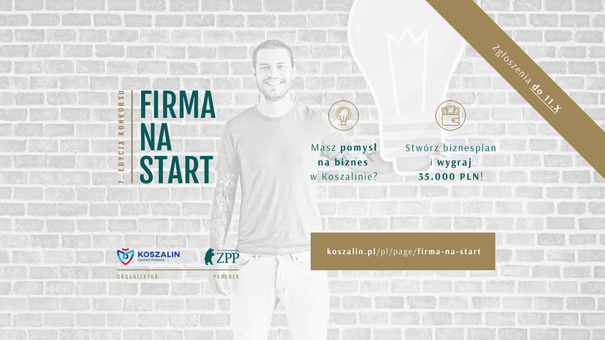 ZZPPnetPL's tweet photo. 💡 Masz pomysł na biznes w #Koszalin 🤔? ✍️ Zgłoś się do konkursu #FirmaNaStart, któremu partnerujemy 🤝. 🔎 Obowiązują 2 kategorie: osoby 18–35 lat oraz uczniowie szkół ponadpodstawowych 👥. 🏆 Do wygrania cenne nagrody 🎁! 👉 Info na https://t.co/v7Z5QlrD6L 🔗. Powodzenia! 👍 https://t.co/P6PPaXjvgF