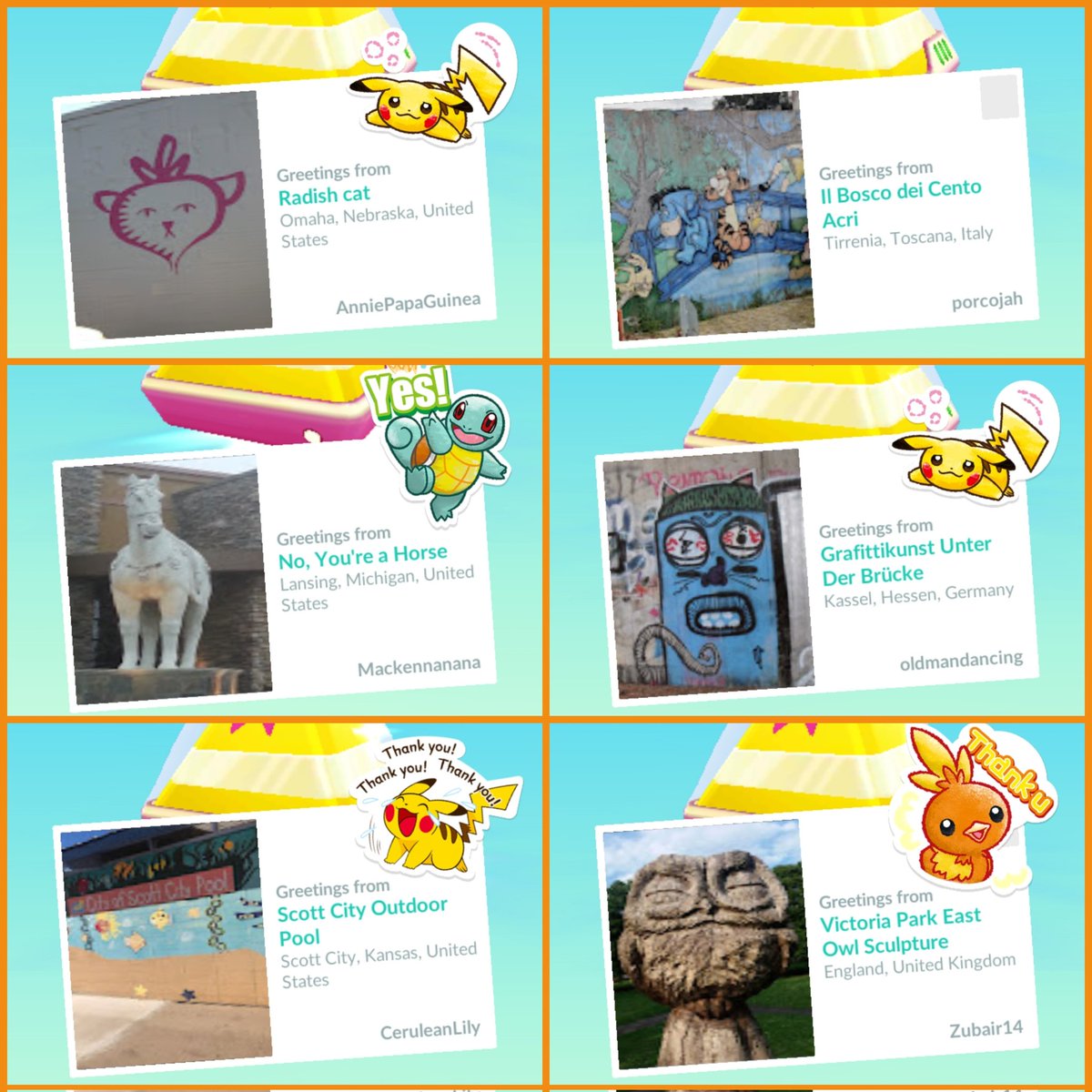 TrainerCodesNet's tweet image. Animals, hey!🐱🐴🐯🐷🦉🐡

#PokemonGO #ポケモンGO #PokemonGOFriends #PokemonGOFriend #ポケモンGOフレンド募集 #포켓몬고 #PokemonGOAmigo