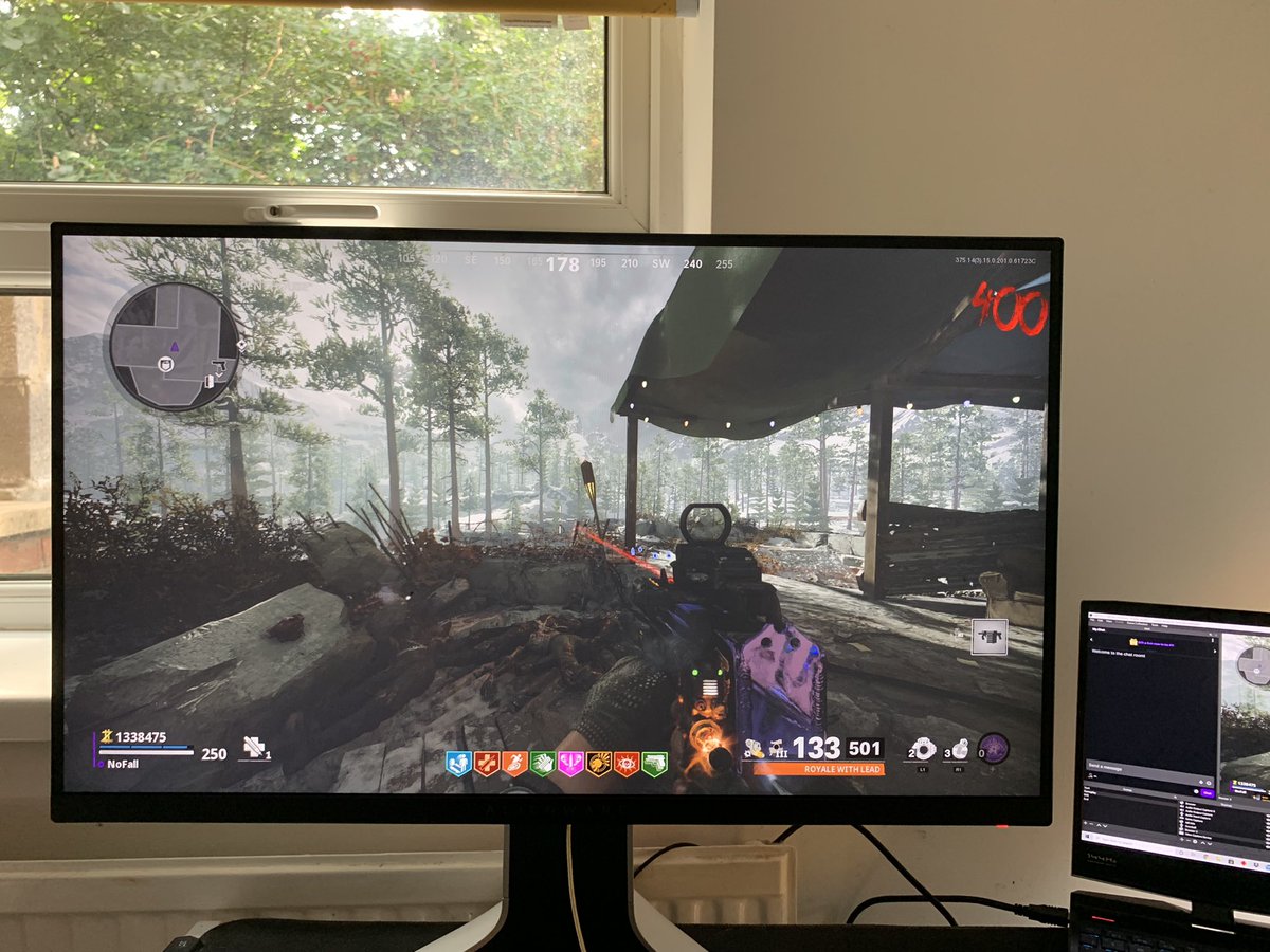 N0FalI's tweet photo. Just hit round 400 let’s go ! @ObeyUndead #alienware #cod #callofdutyzombies #round400 https://t.co/mwquFRaRz0