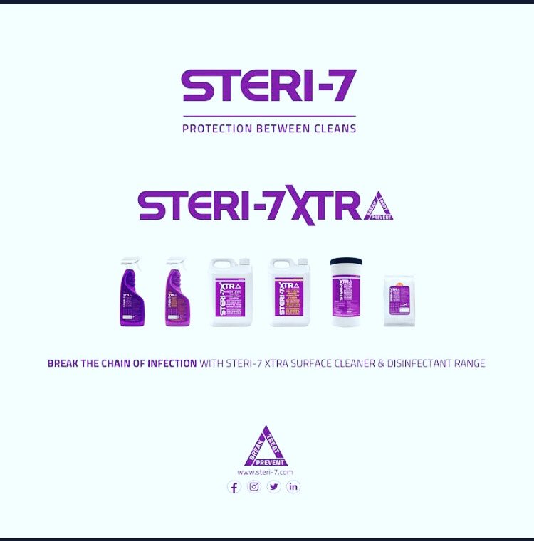 SentinelMedical's tweet image. Break the chain of infection with #Steri7Xtra