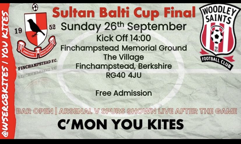 Good luck to our Adult Kites on Sunday in their Cup final. <a href="/WSERGBKites/">WS ERGB Kites</a>  all support for the guys would be appreciated