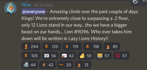 Gee__Gazza's tweet image. When people say DYOR, I actually do it (most of the time).

I saw the Lion hype and swerved.  Why?

These are &quot;Announcements&quot; on the @LazyLionsNFT discord.