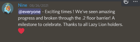 Gee__Gazza's tweet image. When people say DYOR, I actually do it (most of the time).

I saw the Lion hype and swerved.  Why?

These are &quot;Announcements&quot; on the @LazyLionsNFT discord.