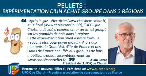 🔥 #Pellets : expérimentation d’un achat groupé dans 3 régions (Hauts-de-France, Grand  Est, Ile-de-France). Mobilisez-vous sur choisirsonpellet.fr
👉 ufcqc.link/n94604

#chauffage #maison #granulés #poeleagranulés #achatgroupé