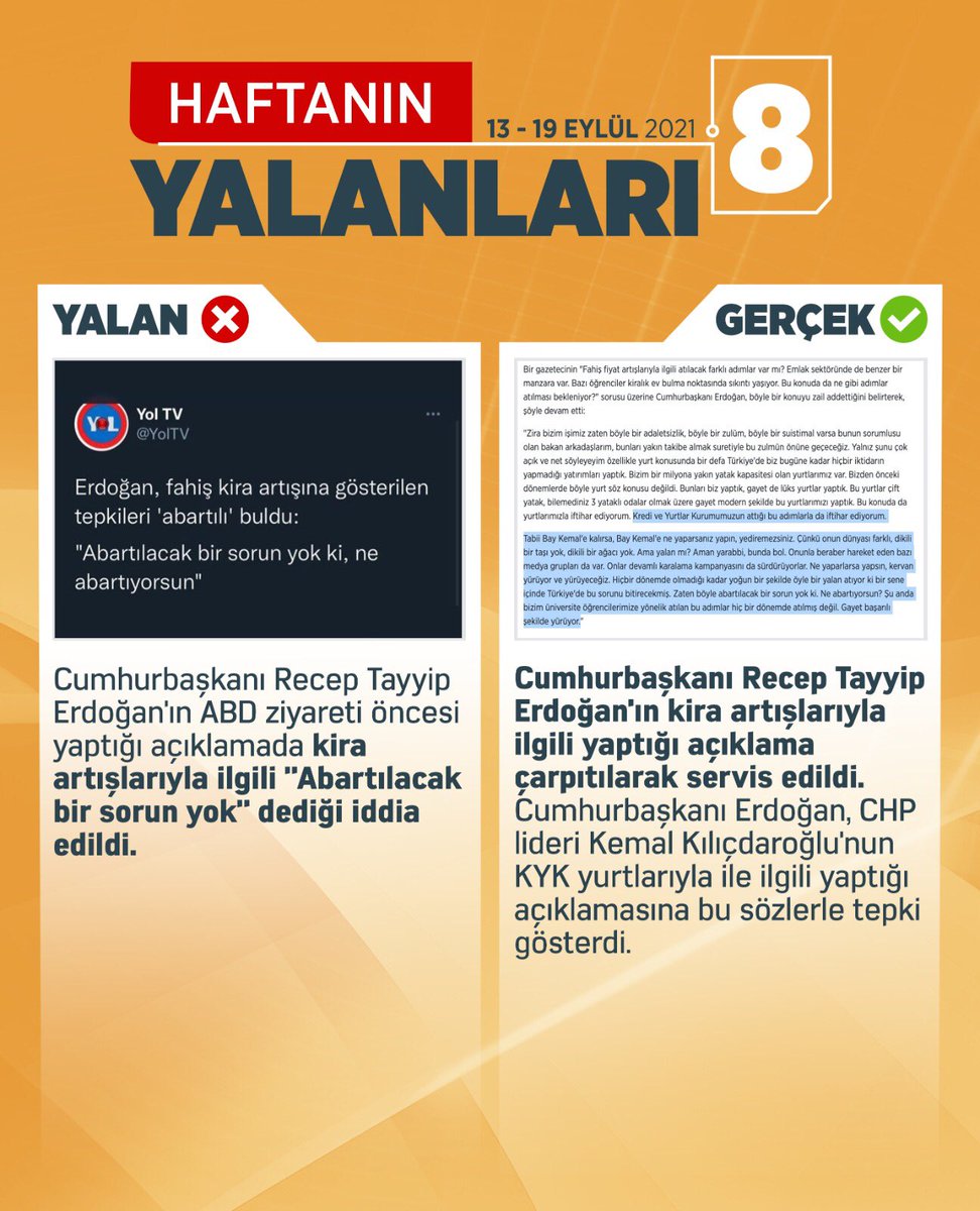 ‼️ Haftanın Yalanları ‼️
