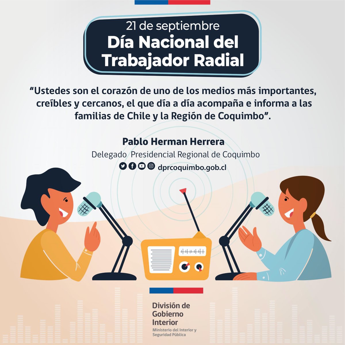 Ustedes tienen rigor, compromiso, esfuerzo y pasión por la radio.
Por eso y más, les envío un afectuoso saludo en este #DíaTrabajadorRadial.
Es por ustedes que la radio es uno de los medios más creíbles.