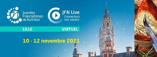 ournées Francophones de Nutrition (JFN) du 10 au 12 novembre 2021 à Lille. Ce congrès rassemble près de 2500 experts du domaine pour 3 jours de conférences, débats et échanges : lesjfn.fr #lesjfn