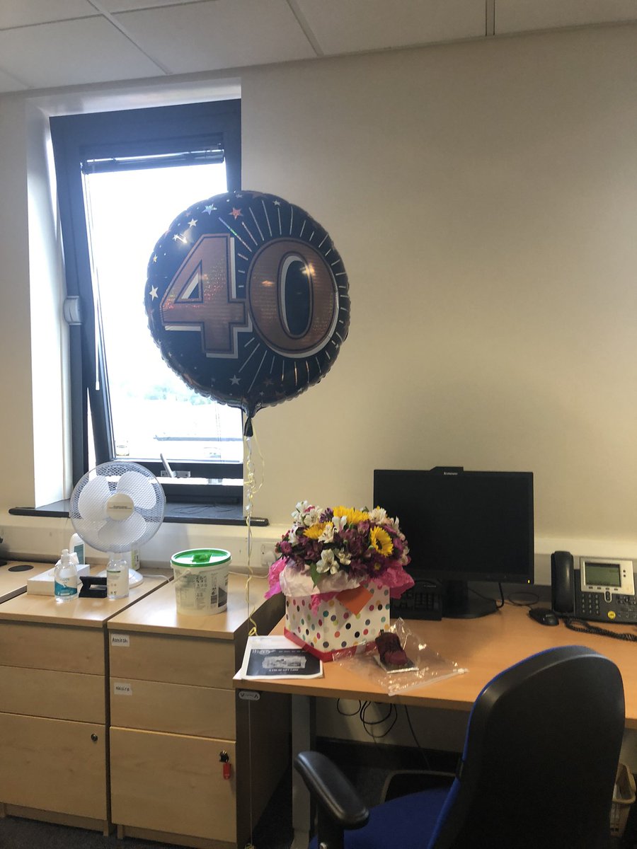 Well-being in children’s therapy’s means celebrating team members significant events. This was set up early this morning.