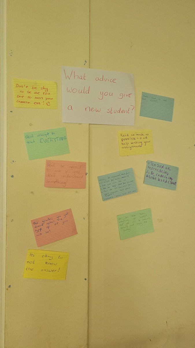 GCUOTS's tweet photo. Lots of advice for our new students! 
#GCUFreshers https://t.co/aukCIXFiE6