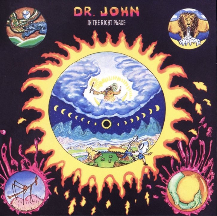 LynchieSoup's tweet photo. For my #SelfIsolation playlist today (2 albums each day) I had New Orleans Legend Dr John “In the Right Place” &amp; Stone Temple Pilots “Purple”
What’s on your #SelfIsolationPlaylist? https://t.co/MFLClVhAmD