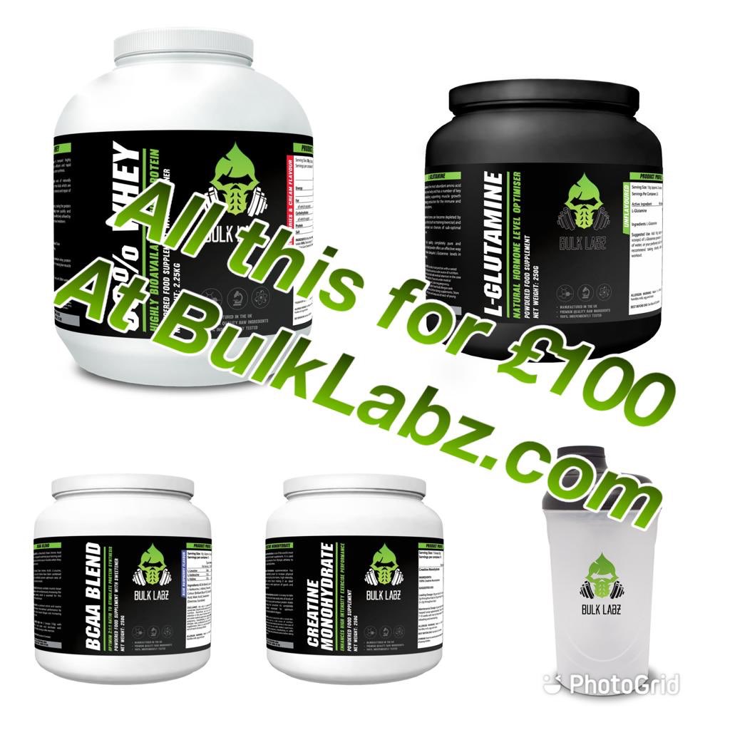 BulkLabz's tweet image. Bundle Deal!!! We have a new deal, this bundle is incredible. You will get 80% whey L-Glutamine BCAA Creatine and shaker all for £100. #bundledeals #bulklabz #supplements #SmallBiz #fitness #gymmotivation #wheyprotein #bcaa #bulkup #fitnesslife #fitnesslife