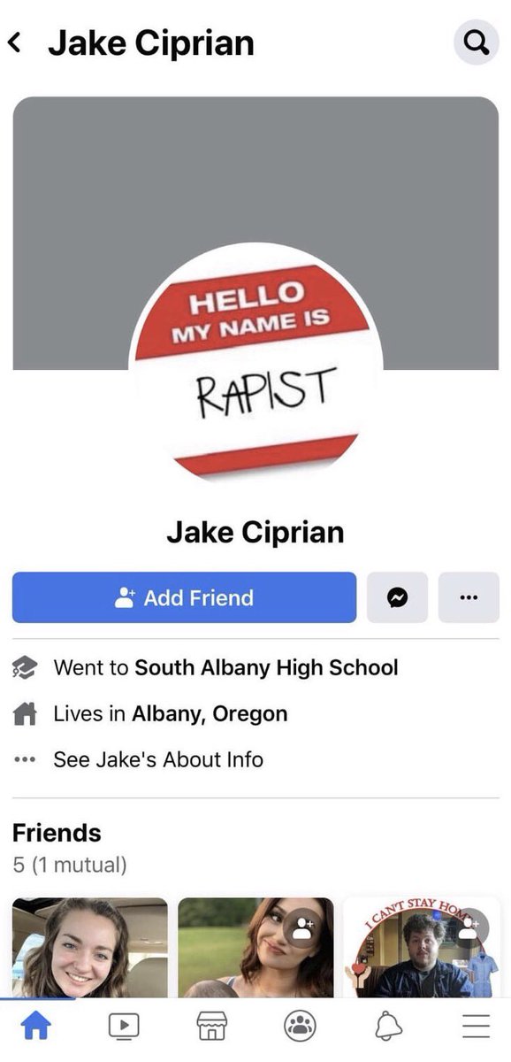 Johtus1288's tweet photo. #Albany #Oregon uncharged #rapist
#AlbanyOregon

Alleged multiple rapist hasn’t been charged. Allegedly protected by corrupt DA family. Much evidence and victim testimony.
@OregonGovBrown I hope you at least consider cracking down on systemic police corruption in Oregon. https://t.co/08j5bDNOWn