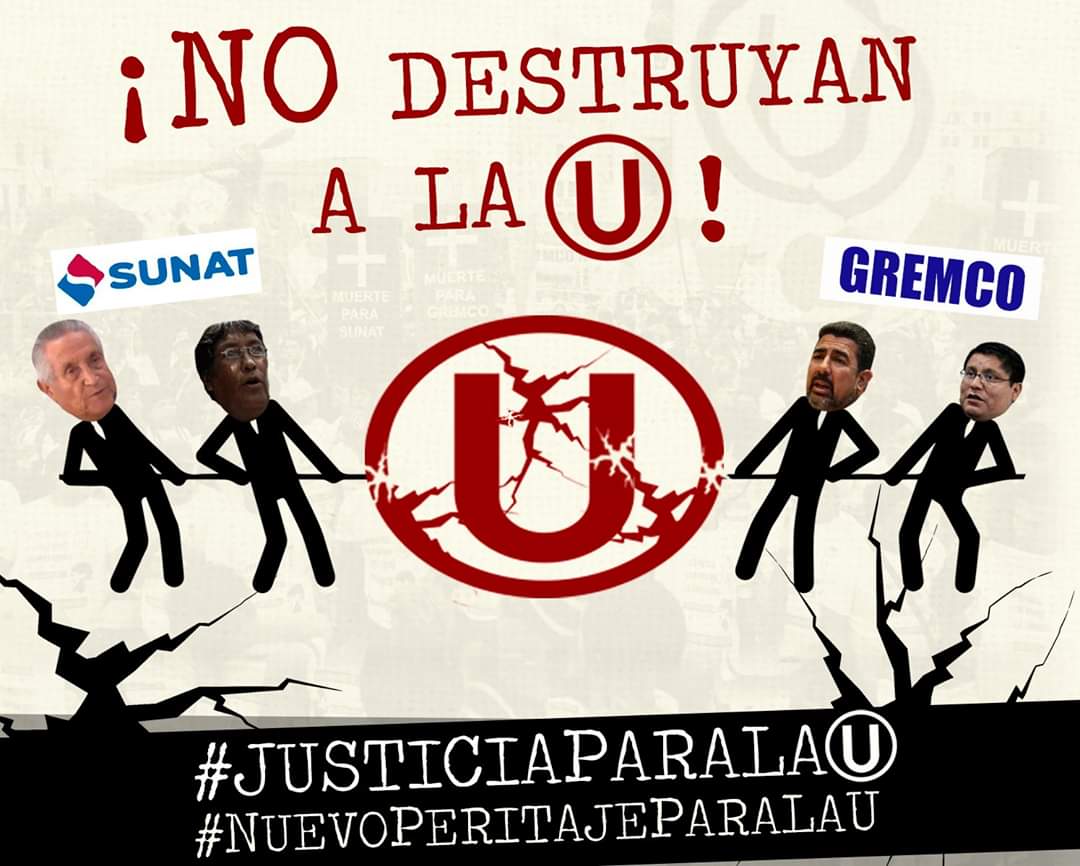 UnicaUNorte's tweet photo. La pugna de SUNAT y GREMCO, sólo busca liquidar a Universitario. Pero no olvidemos que Gremco es lo peor que pudo cruzarse en nuestra historia. El servil Moreno, el cobarde Gamarra, los Levy y su clan deben pagar todo este daño.
#JusticiaParaLaU
#NuevoPeritajeParaLaU https://t.co/0JM3g5SOD6