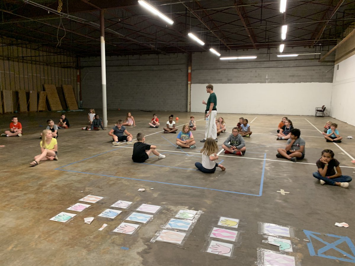 Dickson Taekwondo teaching YMCA Day Camp some moves.