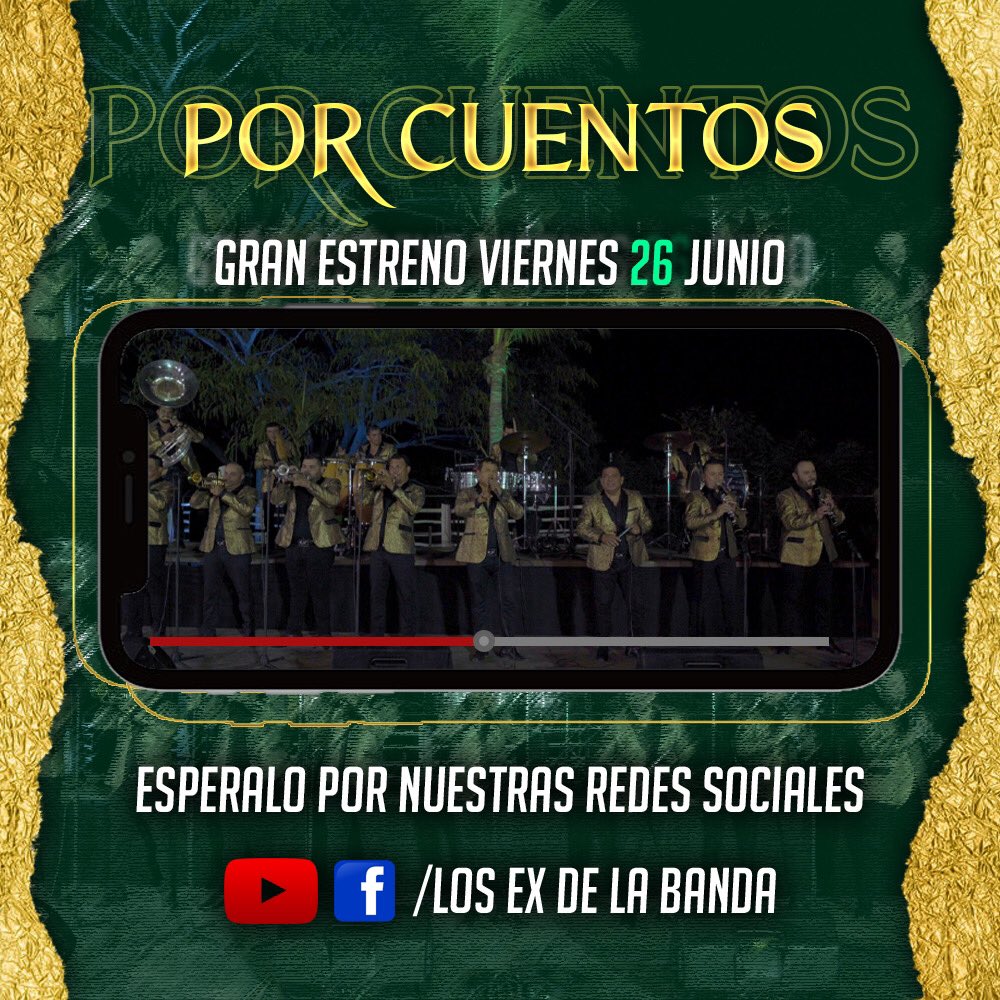 Próximo viernes 26 de junio en vivo <a href="/ExDeLaBanda/">LosExDeLaBanda</a> #PorCuentos