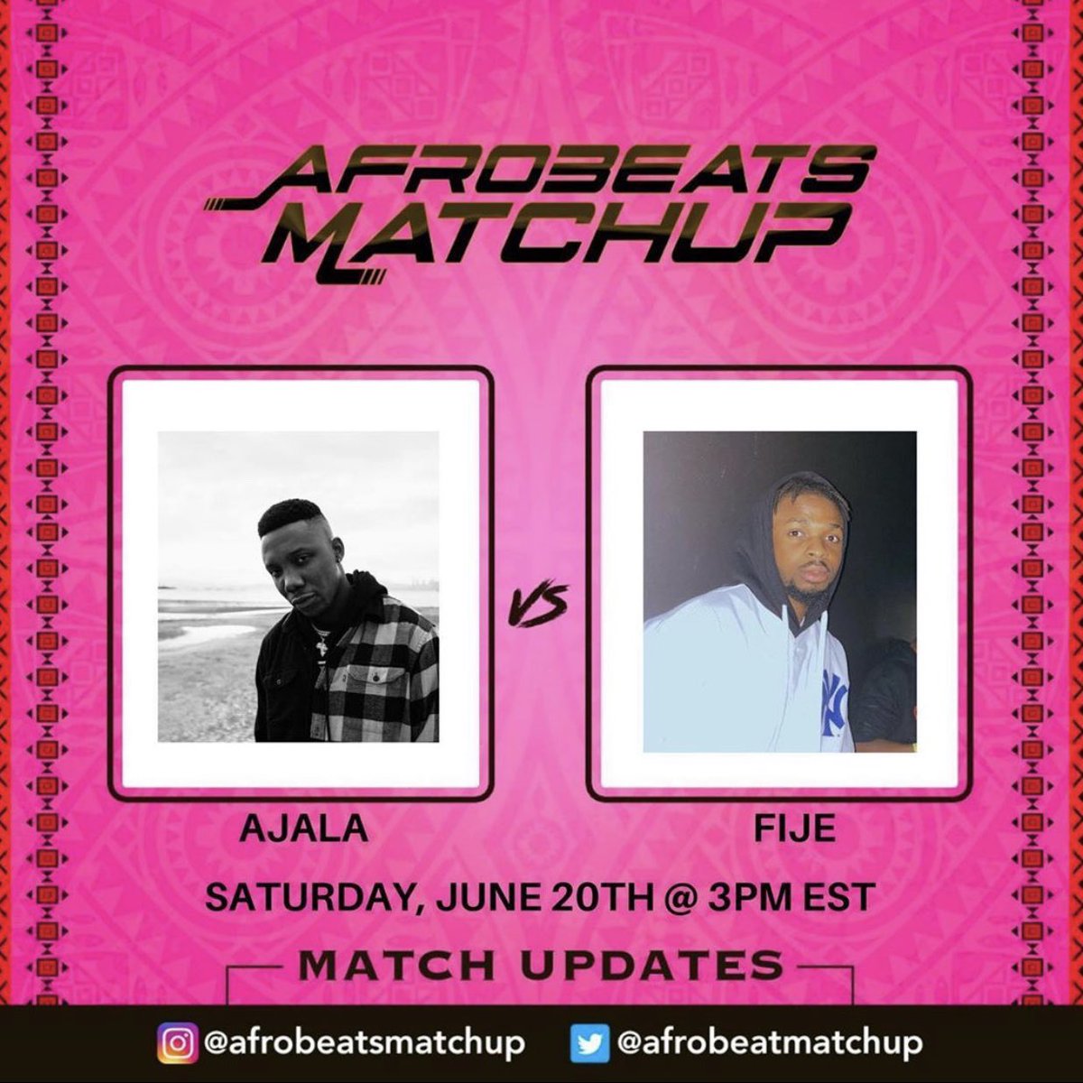 afrobeatmatchup's tweet photo. Afrobeats Match Up: AJALA VS FIJE 

#AFROBEATMATCHUP #Afrobeat #song4song https://t.co/dS1yUsj6eL