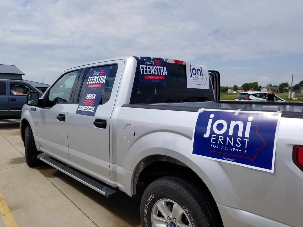 Getting ready for the Primghar parade today in O'Brien county. #TeamJoni #iasen #feenstradelivers