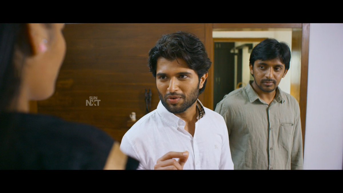 Pelli Choopulu dialogues are . When Chitra bravely refuses the original marriage proposal (after the confusion ends), her grandma gets worried about her missing the TV serials. That Narasimha lo Rajinikanth dialogue by Darshi when Prashant confuses the homemaid as his bride.