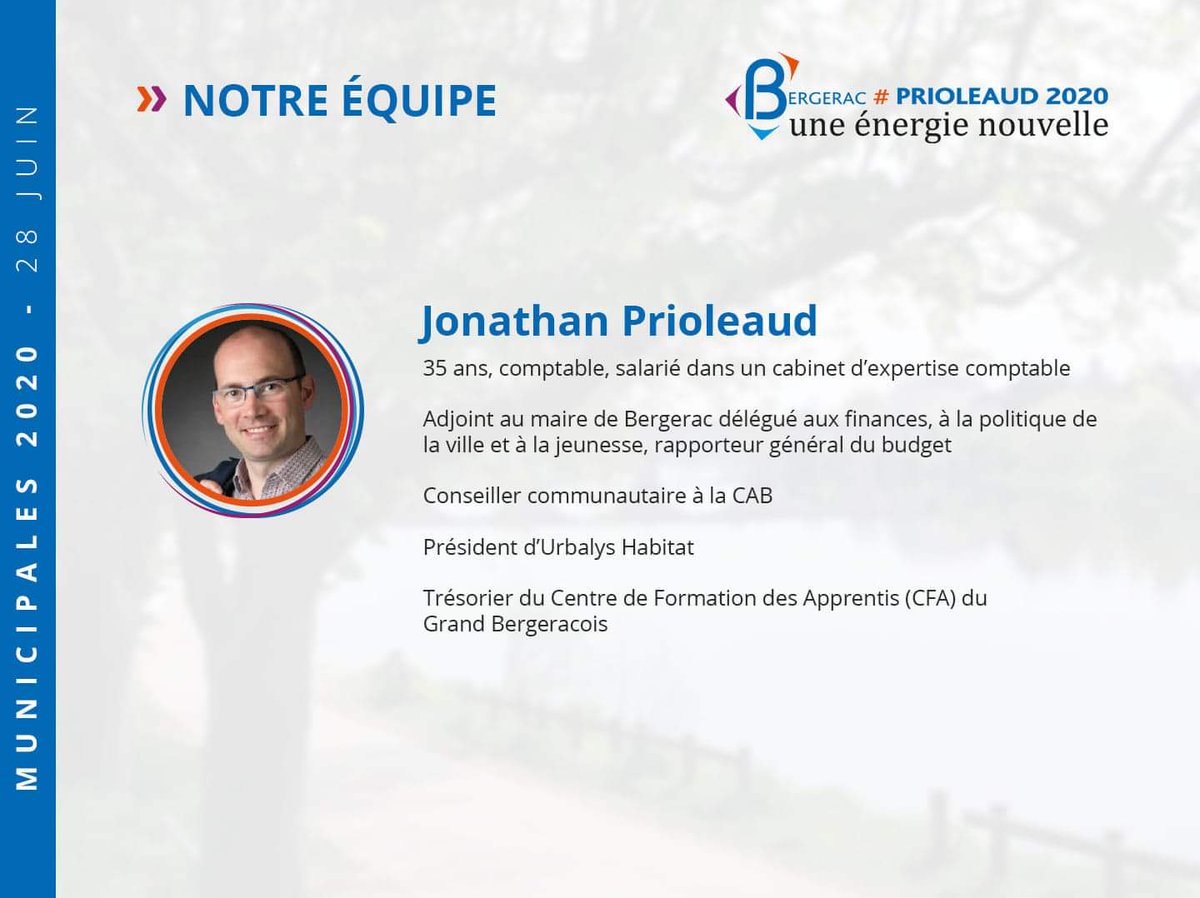 📷 Présentation de nos candidats : Prioleaud 2020 - une énergie nouvelle 📷

prioleaud2020.fr/Equipe.php

#Bergerac #Municipales #Municipales2020 #Perigord #MyPerigord #lovemyperigord #igers #igersfrance #igersdordogne #dordogne #igersbergerac #picoftheday #photooftheday #aquitaine