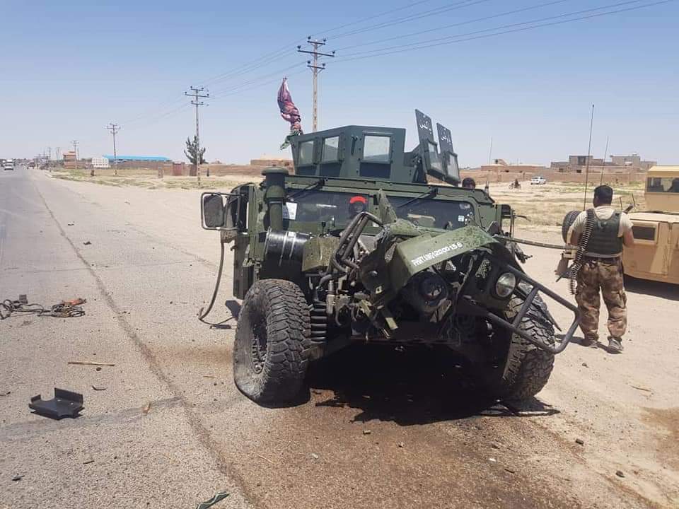 HamdHamdard's tweet photo. Alhamdullellah! 
I survived a very complicated ambush and explosion while going to my Islam Qala Office, Herat Customs in the morning today. 
However, five of our security personnel got martyred and the vehicles were damaged.
@FFazly  @AbdulHadiArgha2  @ashrafghani  @WShabgeer https://t.co/NOlwmFsqWy