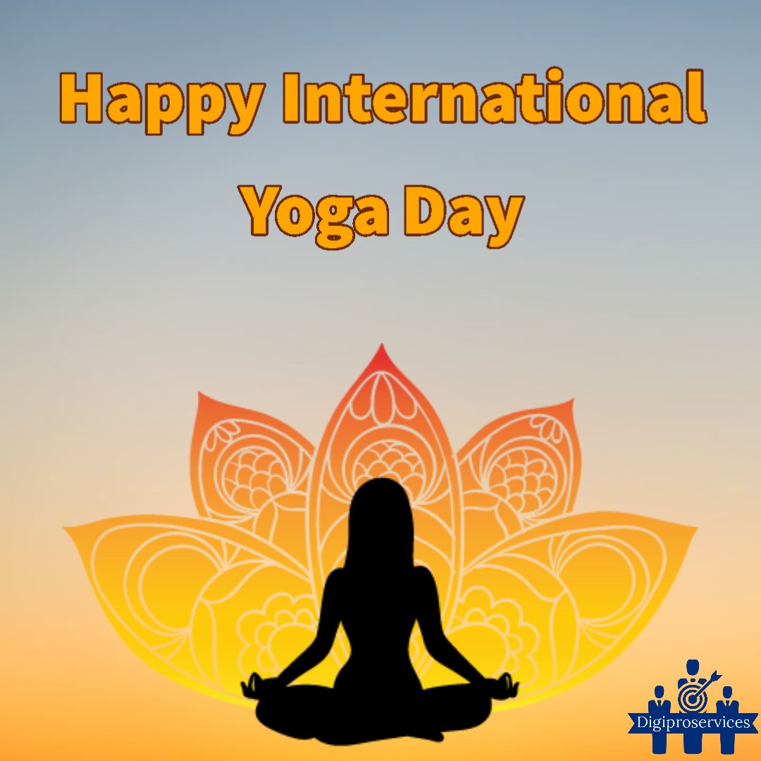 digiproservices's tweet photo. Yoga is the best way to put an end to your physical problems and live life to the fullest. It is about balancing your senses, balancing your body, soul, and mind in order to live healthily and live in peace.
Wishing you a healthy life on #International_Yoga_Day.🙏 https://t.co/5xWWRjlJ8J