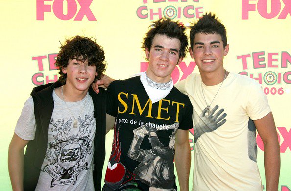 August 20, 2006: Miley Cyrus and the Jonas Brothers both attended the Teen Choice Awards