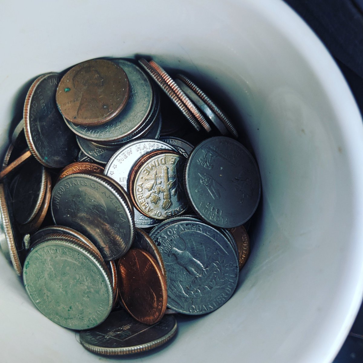 TheIronJen's tweet photo. Doing our part to help with the national coin shortage by by breaking out our change jar. https://t.co/xj9FFxYT4u