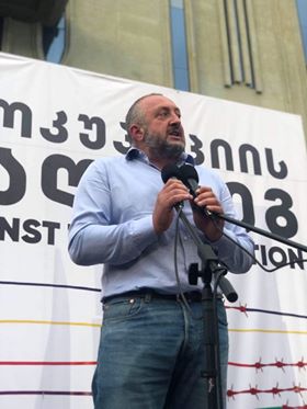 Shamemovement's tweet photo. "We will defeat all empires on our land. I am by your side in this fight"- @MargvelashviliG 

#TogetherAgainstOccupation #20June20 #June20 https://t.co/RsxLqnYnwT