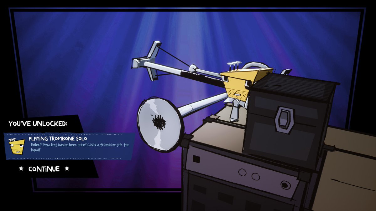 Kine by  @direGoldfish: Navigate 3D block puzzles as instruments! Your movement options change according to how you "play" the instrument! e.g. the accordion can extend to push you across gaps or into the air!  https://store.steampowered.com/app/824570/Kine/