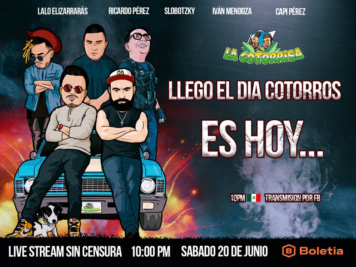 lacotorrisa's tweet photo. Cotorros!!!
Ya es HOY...
Nos vemos al ratito, aún hay boletos en 

https://t.co/VlSylRzbHk https://t.co/UY4y9gIsCs