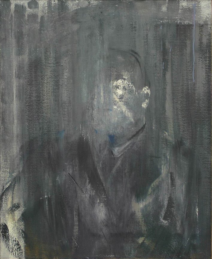 An inveterate gambler he set off for Monte Carlo with the proceeds of the sale of his work. His debts led him to painting on the rough reverse side of canvases - a lifelong process. Painting (1948) was sold to MOMA NY. It was around this time that nihilism became his focus