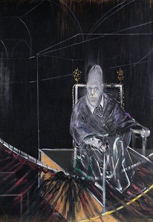 His beloved nanny (who lived with him & slept on the kitchen table) died in 1951. Lucian Freud (1951), Pope I (1951) & Dog (1952 & 1952). His work challenged in excavating the dark side of reality - a process informed by experience of the persecution, war & evil of the time.